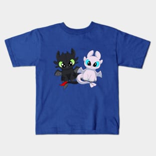 Dragons light fury, night fury, toothless dragon Kids T-Shirt